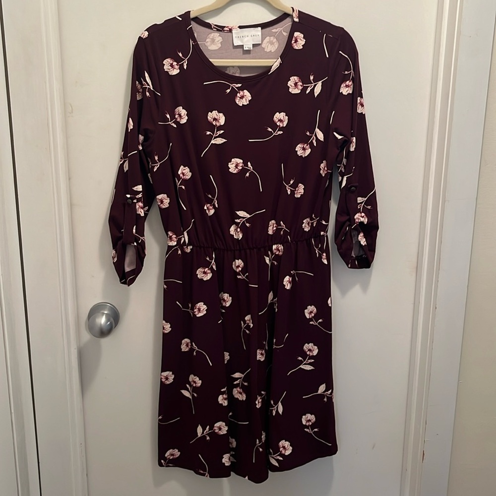 Knit floral dress